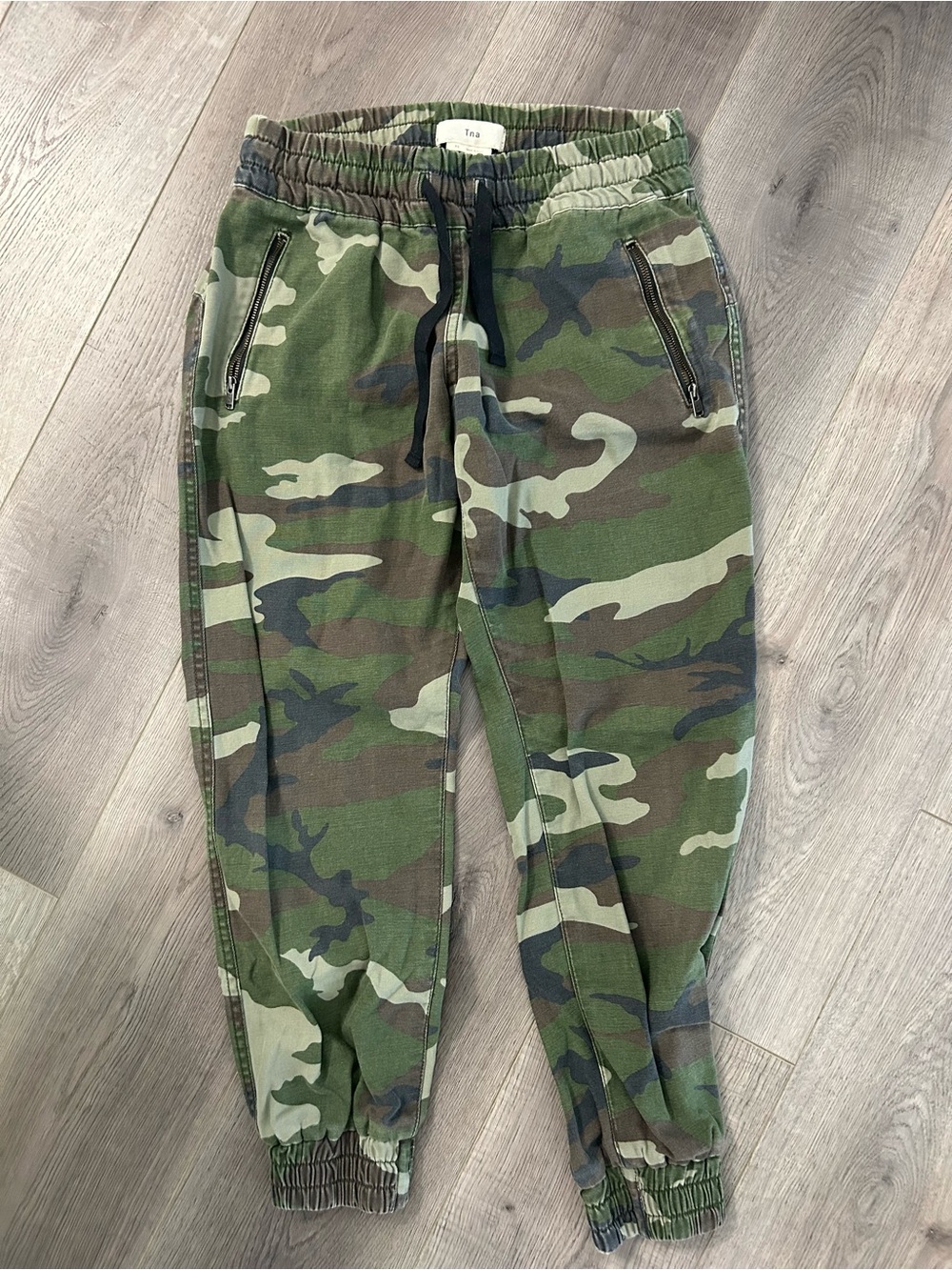 TNA Green Camouflage Jogger Pants